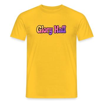 Glory Hall Psychedelisches Leuchten - Männer T-Shirt - Gelb - Vorne - AI Model Male 178 dark (178cm)