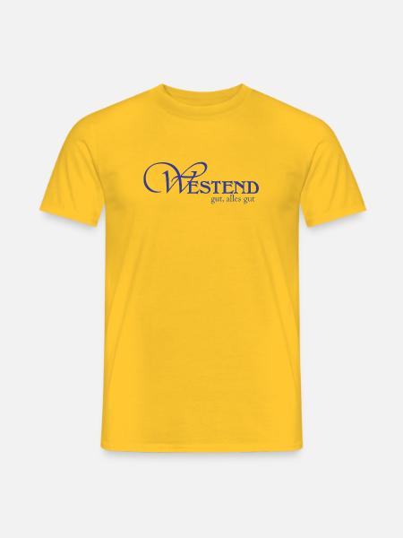 Westend Blau Logo Klarheit Vertrauen - Männer T-Shirt - Gelb