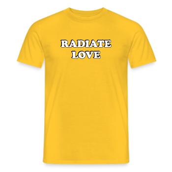 rayonner d’amour - T-shirt homme - jaune - Devant - AI Model Male 178 dark (178cm)