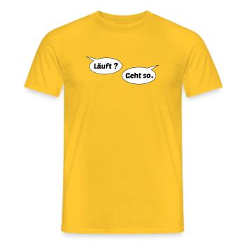 runs - Men's T-Shirt - yellow - Front - AI Model Male 178 dark (178cm)