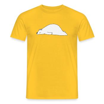 Ours paresseux Drôle Halloween Costume Mignon Ours endormi - T-shirt homme - jaune - Devant - AI Model Male 178 dark (178cm)