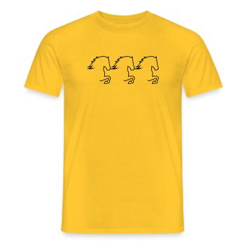 Tölter Trio - T-shirt homme - jaune - Devant - AI Model Male 178 dark (178cm)