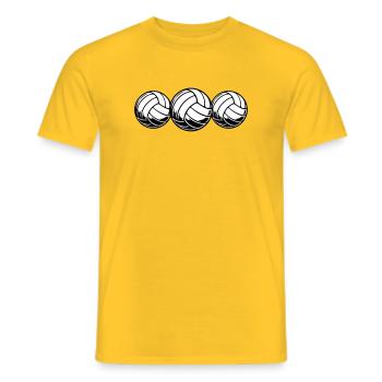 Équipe de volley-ball - T-shirt homme - jaune - Devant - AI Model Male 178 dark (178cm)