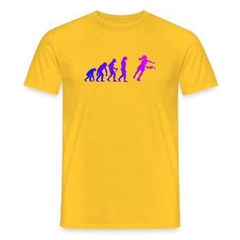 Pickleball player gift for pickleball pro fans - Men's T-Shirt - yellow - Front - AI Model Male 178 dark (178cm)