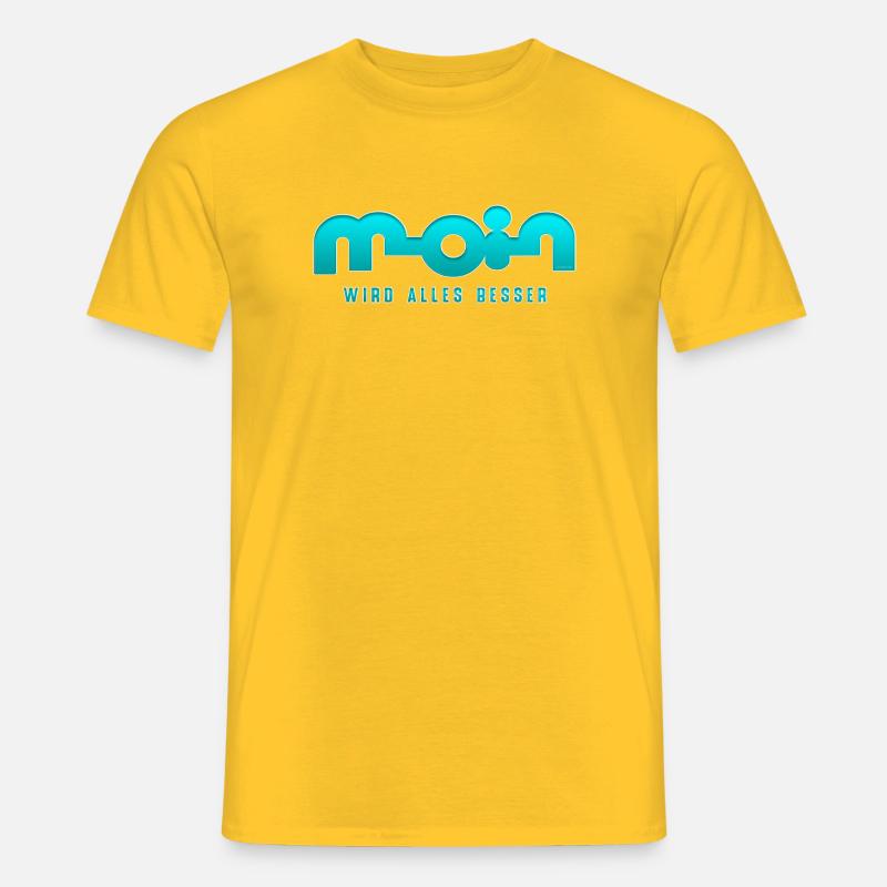 Moin, everything gets better - Men's T-Shirt - yellow