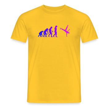 Gift idea for a dance fan with hip-hop dance - Men's T-Shirt - yellow - Front - AI Model Male 178 dark (178cm)