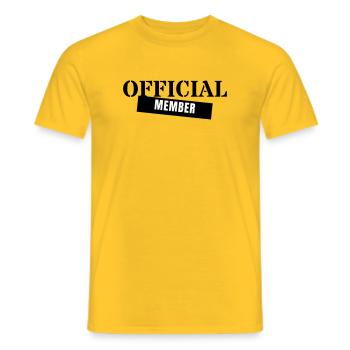 Official Member - Crew Team Club Mitglied Event - Männer T-Shirt - Gelb - Vorne - AI Model Male 178 dark (178cm)