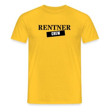 Rentner Crew - Rente Ruhestand Geschenk Team - Männer T-Shirt - Gelb - Vorne - AI Model Male 178 dark (178cm)