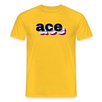 3D-asexuell - Männer T-Shirt - Gelb - Vorne - AI Model Male 178 dark (178cm)