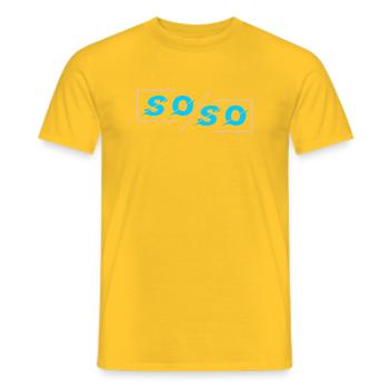 Soso - Men's T-Shirt - yellow - Front - AI Model Male 178 dark (178cm)