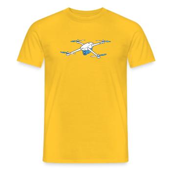 Pilote de drone drôle Pilote de dessin animé Hobby - T-shirt homme - jaune - Devant - AI Model Male 178 dark (178cm)