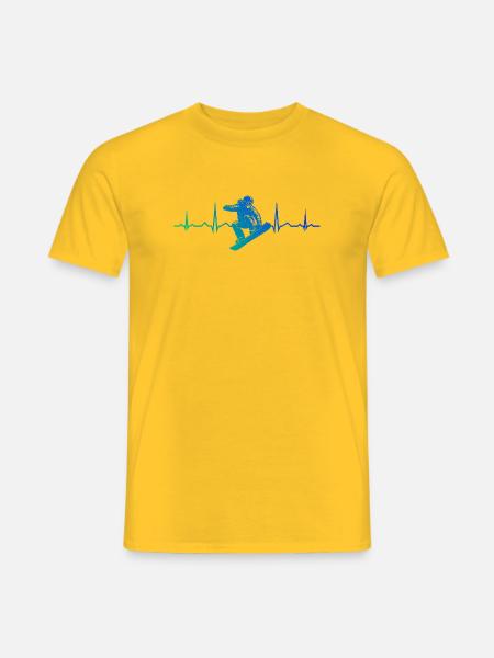 Compact snowboard design for snowboard - Men's T-Shirt - yellow