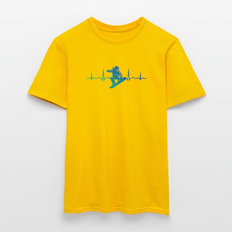 Conception compacte de snowboard pour snowboard T-shirt homme