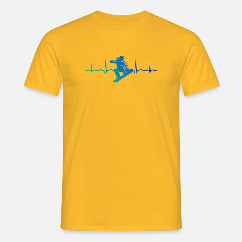 Conception compacte de snowboard pour snowboard - T-shirt Homme - jaune