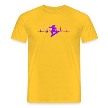 Ambiances snowboard pour snowboard - T-shirt homme - jaune - Devant - AI Model Male 178 dark (178cm)