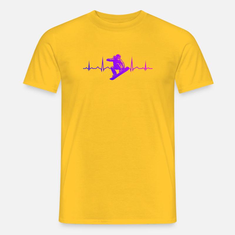 Snowboard Vibes für Snowboard - Männer T-Shirt - Gelb