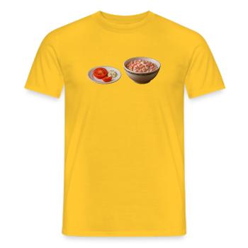 Tomaten Salat mit Schmand - Männer T-Shirt - Gelb - Vorne - AI Model Male 178 dark (178cm)