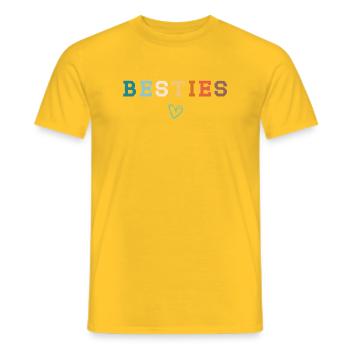 Meilleures amies Meilleures amies Meilleures copines - T-shirt homme - jaune - Devant - AI Model Male 178 dark (178cm)