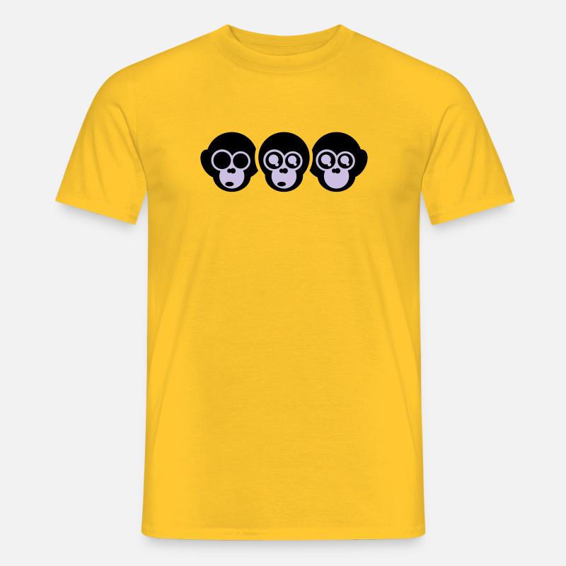 die drei affen - Männer T-Shirt - Gelb