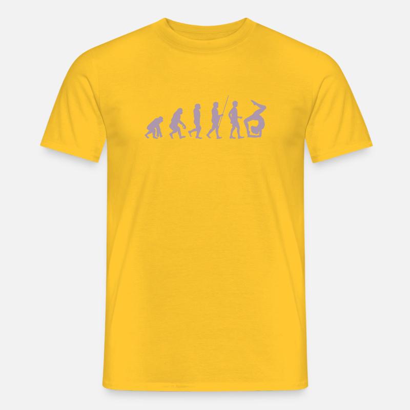 Turnerin Turner Evolution der Turnerin - Männer T-Shirt - Gelb