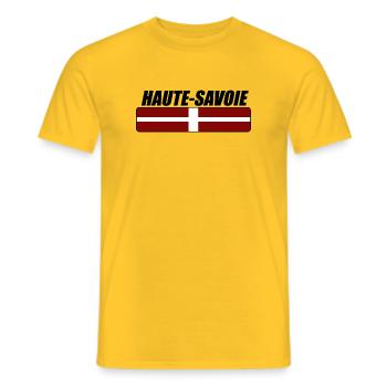 Haute Savoie - T-shirt homme - jaune - Devant - AI Model Male 178 dark (178cm)