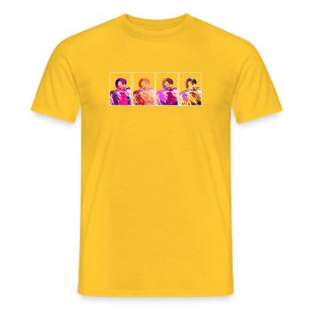 Flamants roses - T-shirt homme - jaune - Devant - AI Model Male 178 dark (178cm)