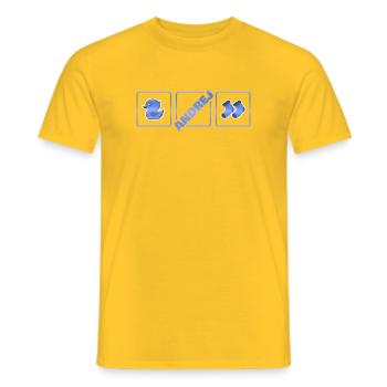 Geburt Andrej - Männer T-Shirt - Gelb - Vorne - AI Model Male 178 dark (178cm)