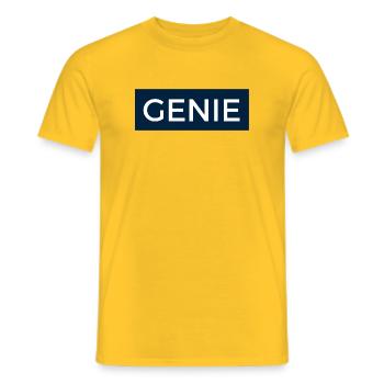 Génie - Design pour tous les génies ! - T-shirt homme - jaune - Devant - AI Model Male 178 dark (178cm)
