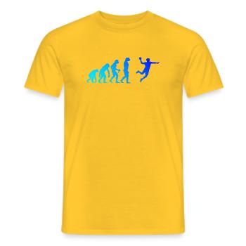 Geschenkidee für den Kreisläufer mit Handballspiel - Männer T-Shirt - Gelb - Vorne - AI Model Male 178 dark (178cm)