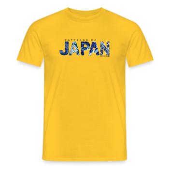 Patterns of Japan - Japanese Patterns - Tradition - Men's T-Shirt - yellow - Front - AI Model Male 178 dark (178cm)
