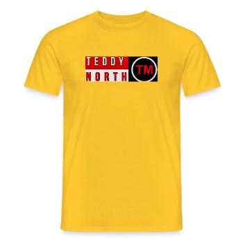 Logo de la marque Teddy North - T-shirt homme - jaune - Devant - AI Model Male 178 dark (178cm)