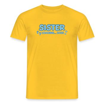 Sister Loading 2026 – Große Schwester - Männer T-Shirt - Gelb - Vorne - AI Model Male 178 dark (178cm)