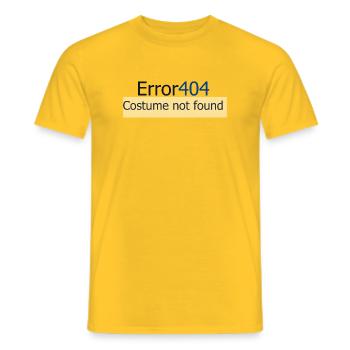 Error 404 - T-shirt homme - jaune - Devant - AI Model Male 178 dark (178cm)