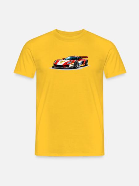 Speed-style race car graphics - Men's T-Shirt - yellow