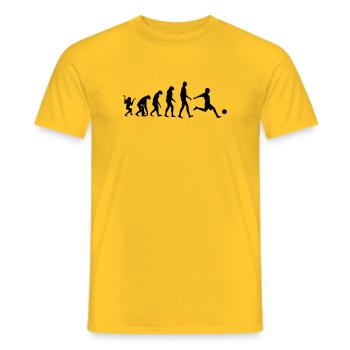 Footballer Evolution: Dominate from the Ground Up - Men's T-Shirt - yellow - Front - AI Model Male 178 dark (178cm)