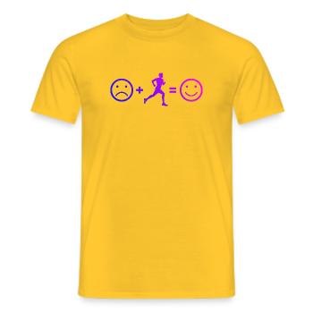 Geschenkidee für einen Running mit Running - Männer T-Shirt - Gelb - Vorne - AI Model Male 178 dark (178cm)