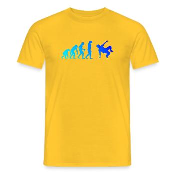 Gift Idea for a Hip Hop Dancer with Breaking - Men's T-Shirt - yellow - Front - AI Model Male 178 dark (178cm)