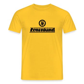 Zonenkind mit DDR Logo - Männer T-Shirt - Gelb - Vorne - AI Model Male 178 dark (178cm)