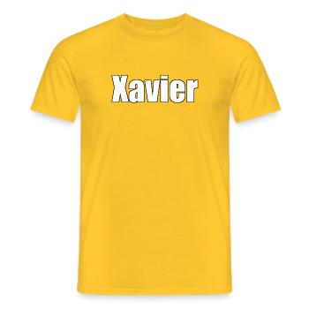 Xavier - T-shirt homme - jaune - Devant - AI Model Male 178 dark (178cm)