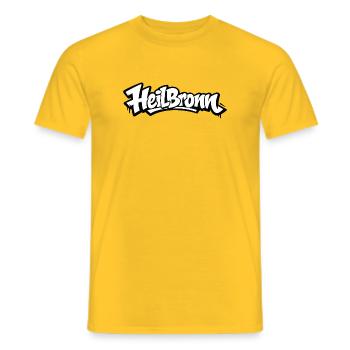 Heilbronn Graffiti Logo Tee - Men's T-Shirt - yellow - Front - AI Model Male 178 dark (178cm)