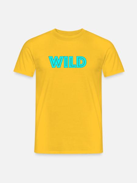 Lettrage néon sauvage - T-shirt homme - jaune