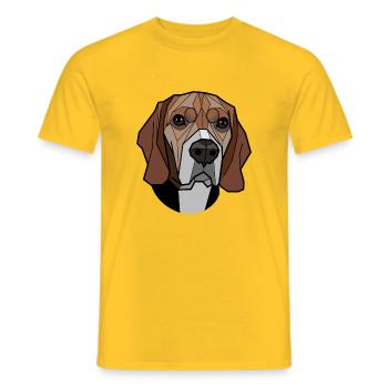 Beagle - T-shirt homme - jaune - Devant - AI Model Male 178 dark (178cm)