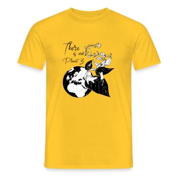 ES GIBT KEINEN PLANETEN B. - Männer T-Shirt - Gelb - Vorne - AI Model Male 178 dark (178cm)