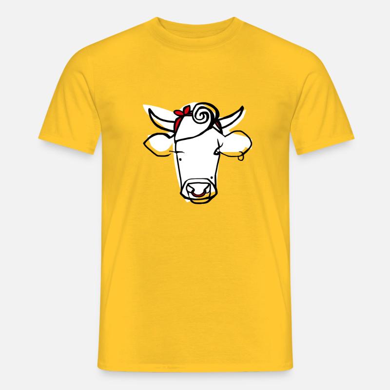 Frau Stier - Männer T-Shirt - Gelb
