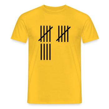 14 Stripes - Men's T-Shirt - yellow - Front - AI Model Male 178 dark (178cm)