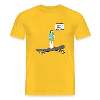 hospital flip - Männer T-Shirt - Gelb - Vorne - AI Model Male 178 dark (178cm)