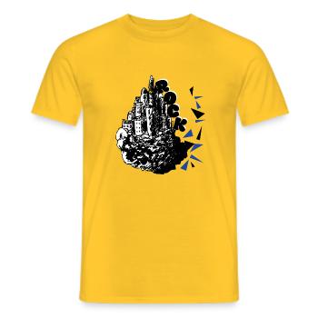 Fels - Männer T-Shirt - Gelb - Vorne - AI Model Male 178 dark (178cm)