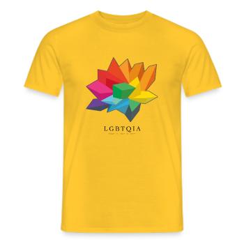 Crystal - LGBTQIA, love is love is love - Men's T-Shirt - yellow - Front - AI Model Male 178 dark (178cm)