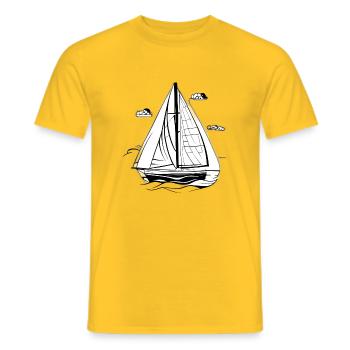 Segelsport Segeln Segelschiff Segelboot Segler - Männer T-Shirt - Gelb - Vorne - AI Model Male 178 dark (178cm)