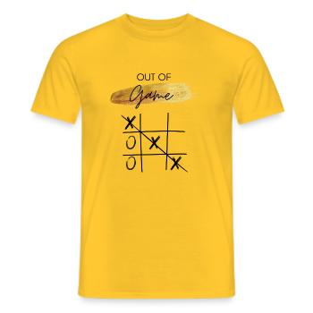 Hors jeu - Tic Tac Toe - T-shirt homme - jaune - Devant - AI Model Male 178 dark (178cm)